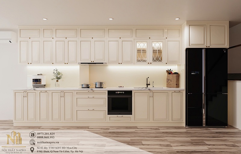 Tủ bếp sơn bệt nhà anh Hải