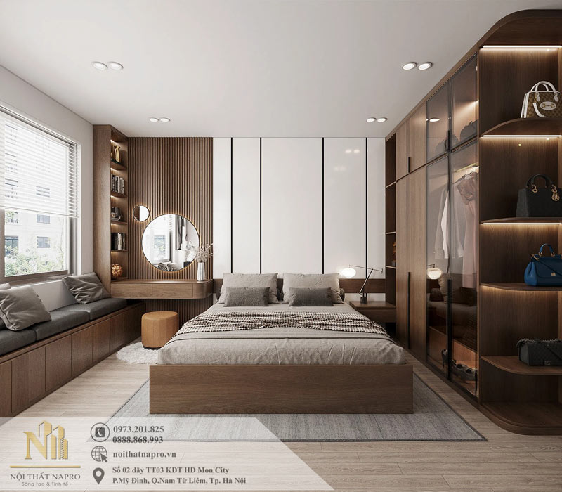 Full thiết kế nội thất phòng ngủ hiện đại 30m2
