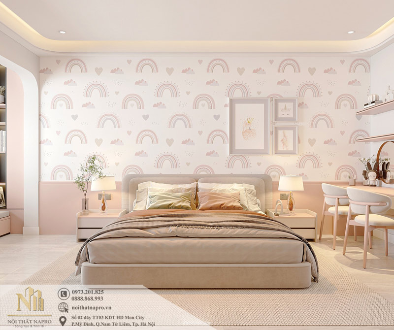 Thiết kế nội thất phòng ngủ 35m2 đẹp sang