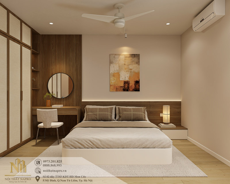 Thiết kế nội thất phòng ngủ tối giản