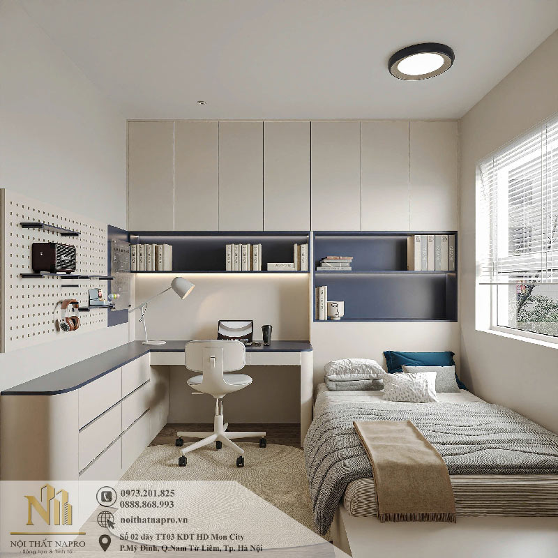 Nội thất phòng ngủ nhỏ 10m2 cho bé