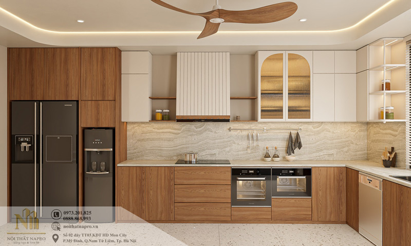 Tủ bếp Laminate NLA25 nhà chị Mai Anh